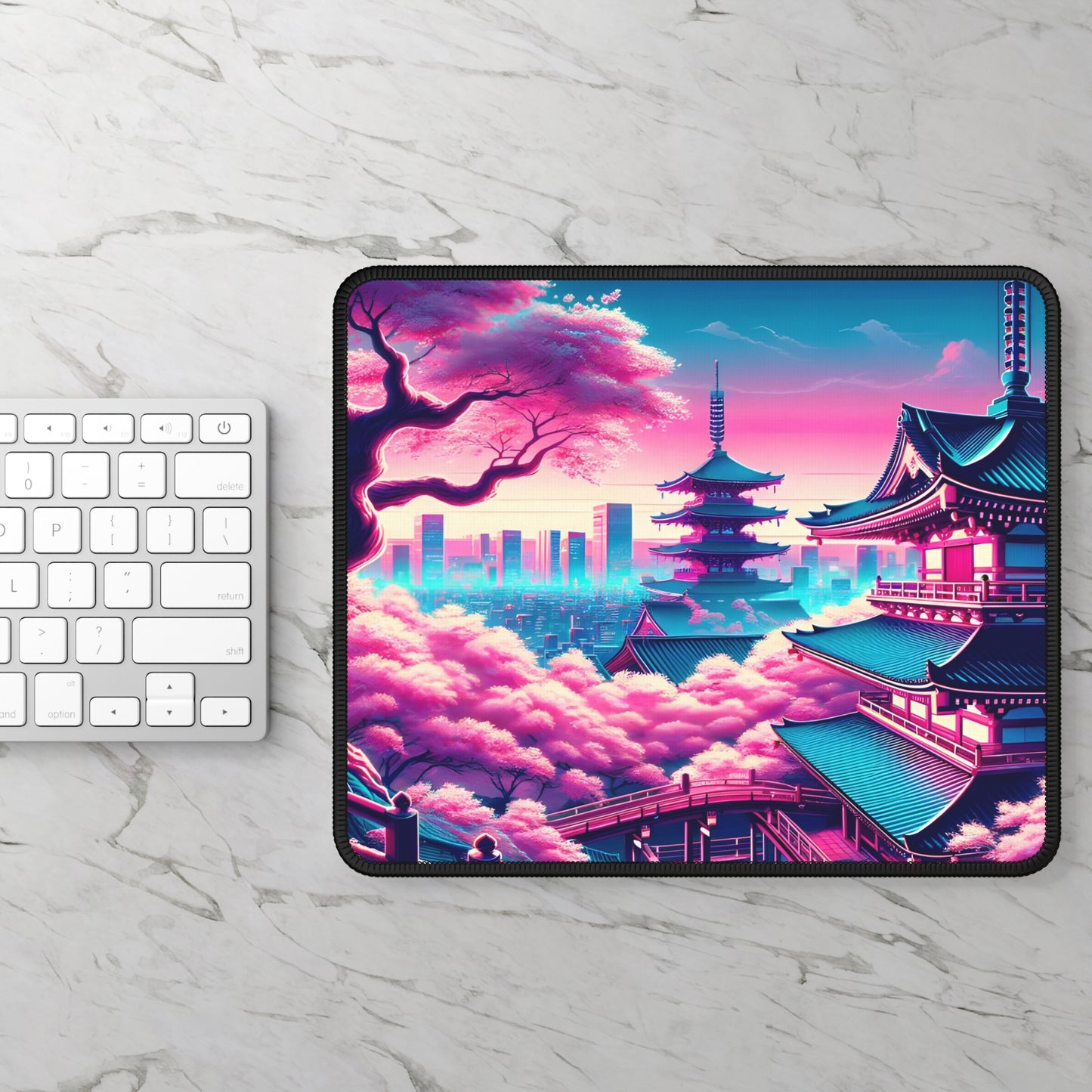 Neo-Tokyo Sakura Temple | Mousepad