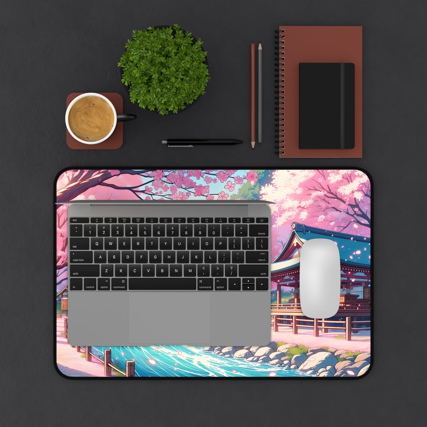 Serenity Sakura Temple | Desk Mat