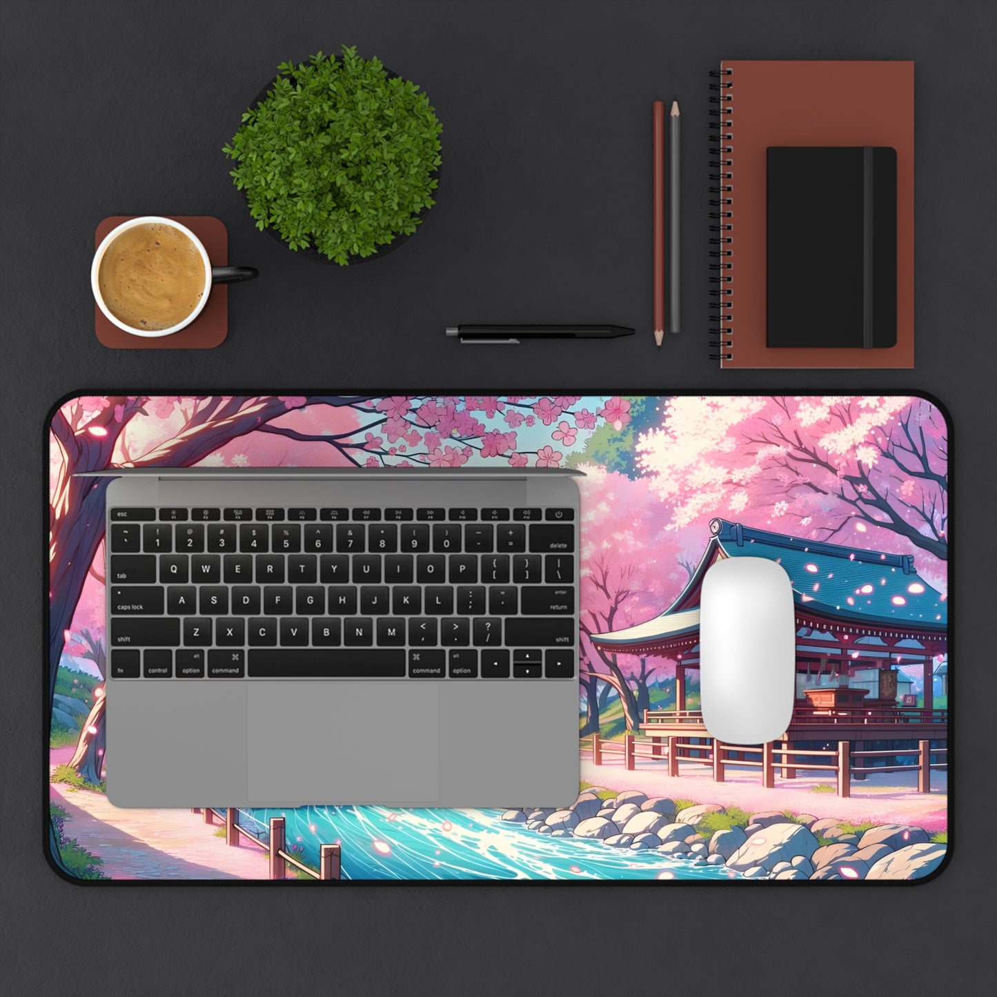 Serenity Sakura Temple | Desk Mat