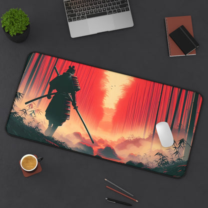 Samurai's Twilight Stand | Desk Mat