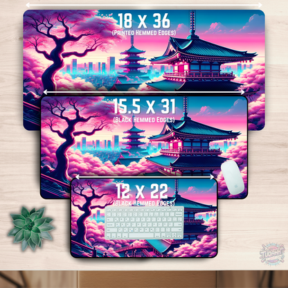 Neo-Tokyo Sakura Temple | Desk Mat