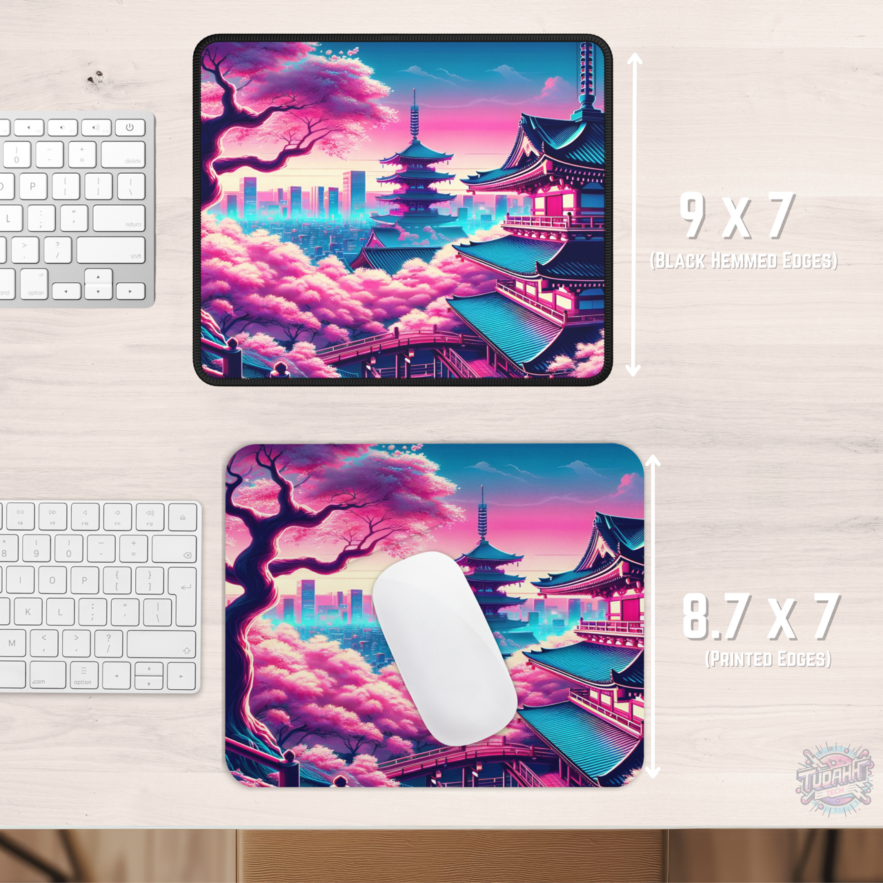 Neo-Tokyo Sakura Temple | Mousepad