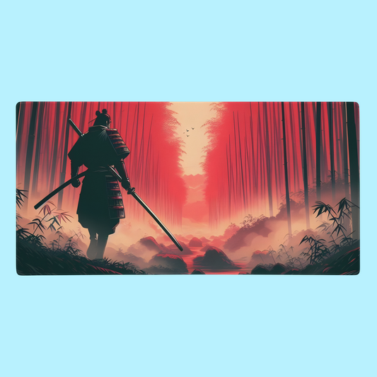 Samurai's Twilight Stand | XL Desk Mat