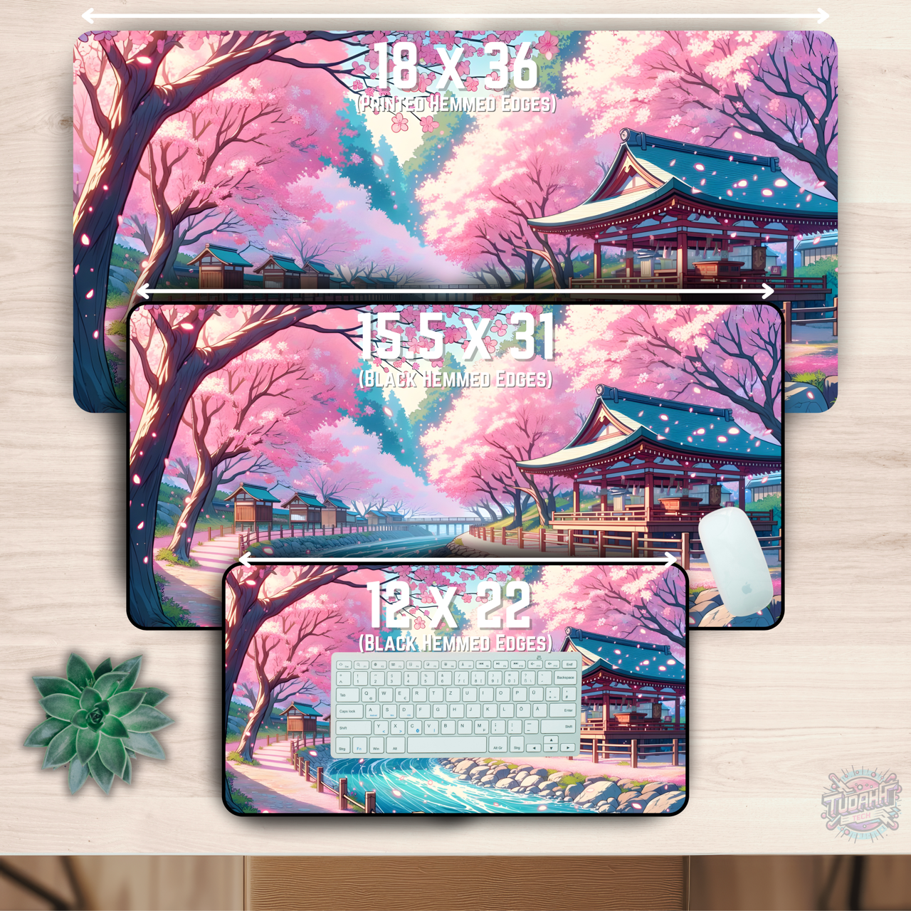 Serenity Sakura Temple | Desk Mat