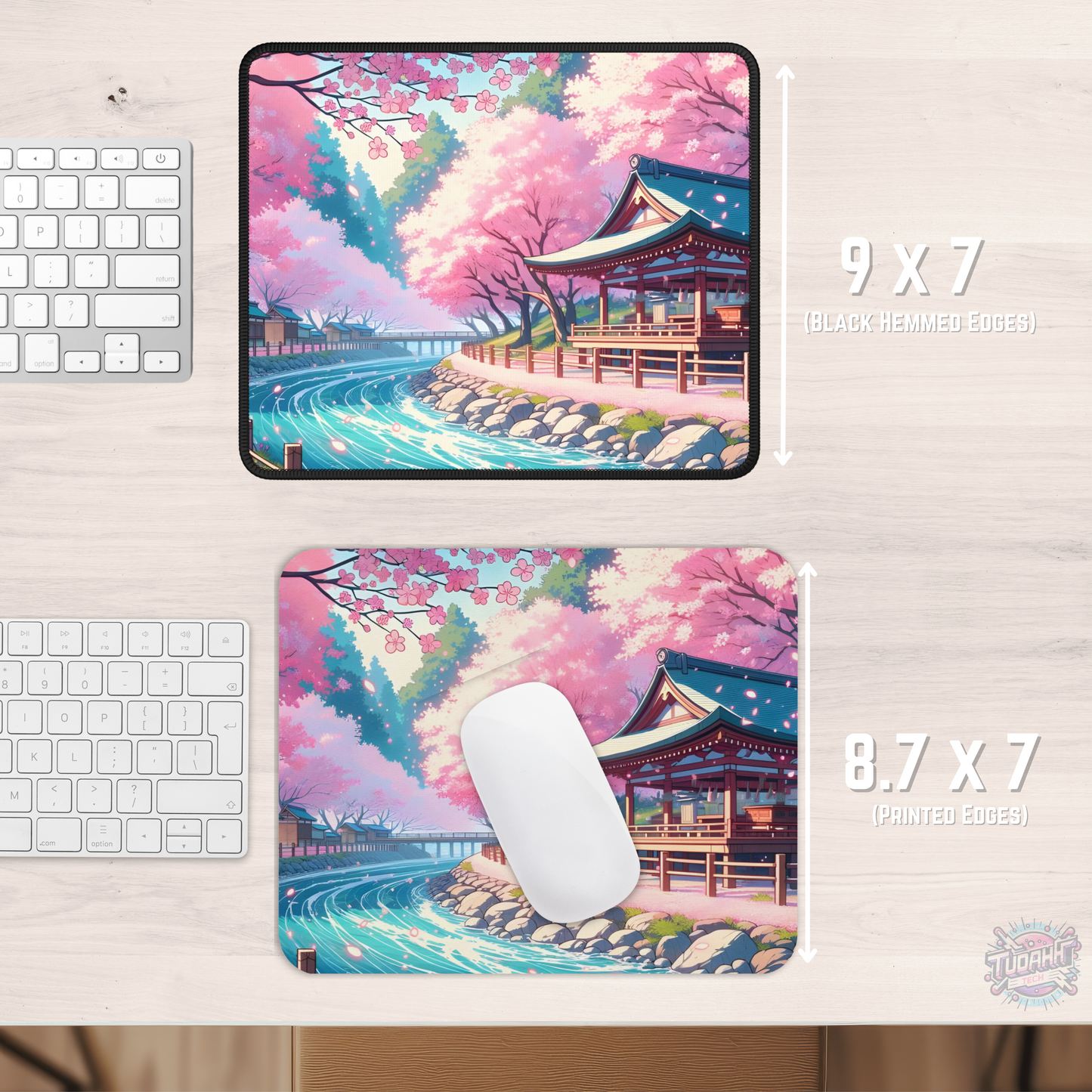 Serenity Sakura Temple | Mousepad