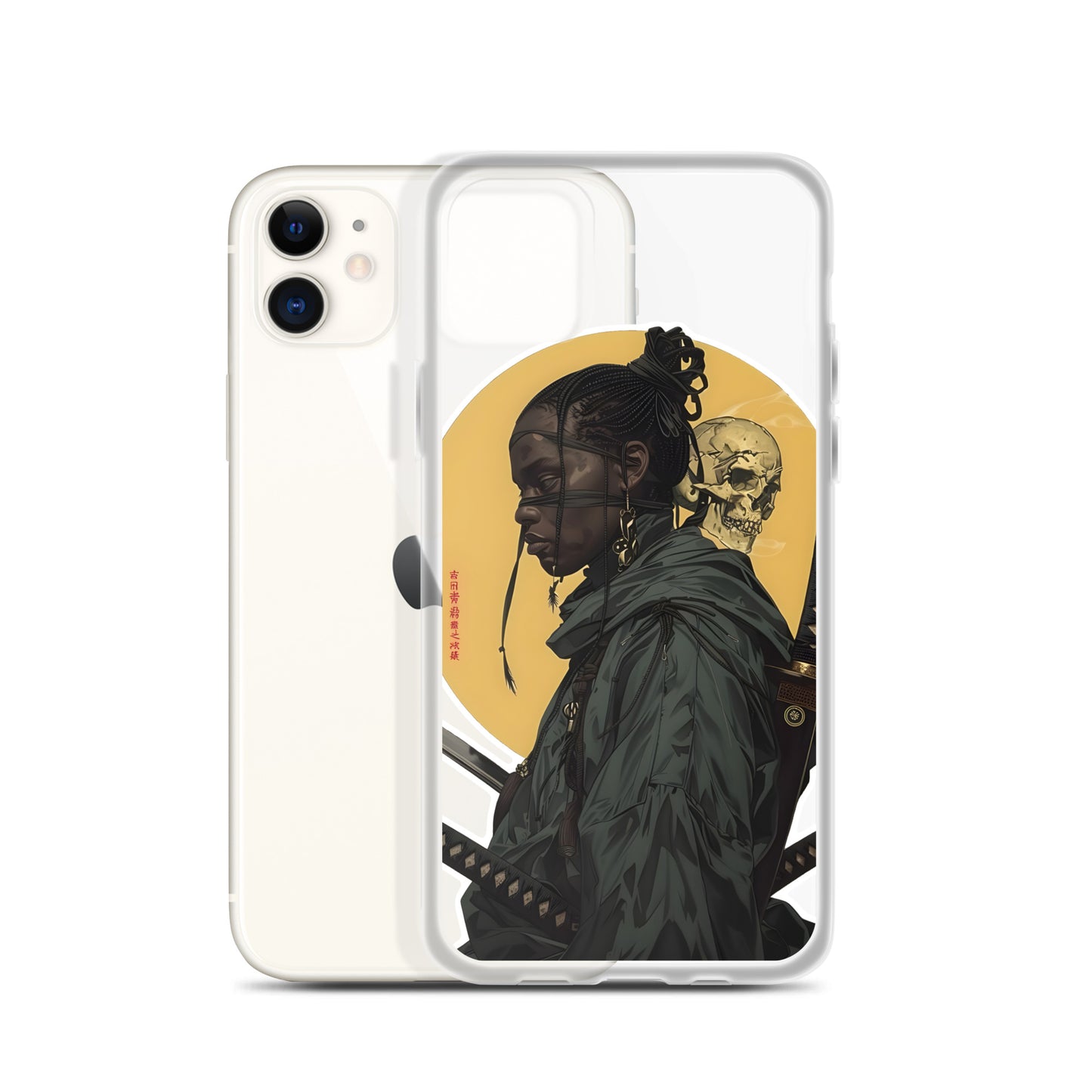 Warrior Skull Samurai | Clear iPhone Case