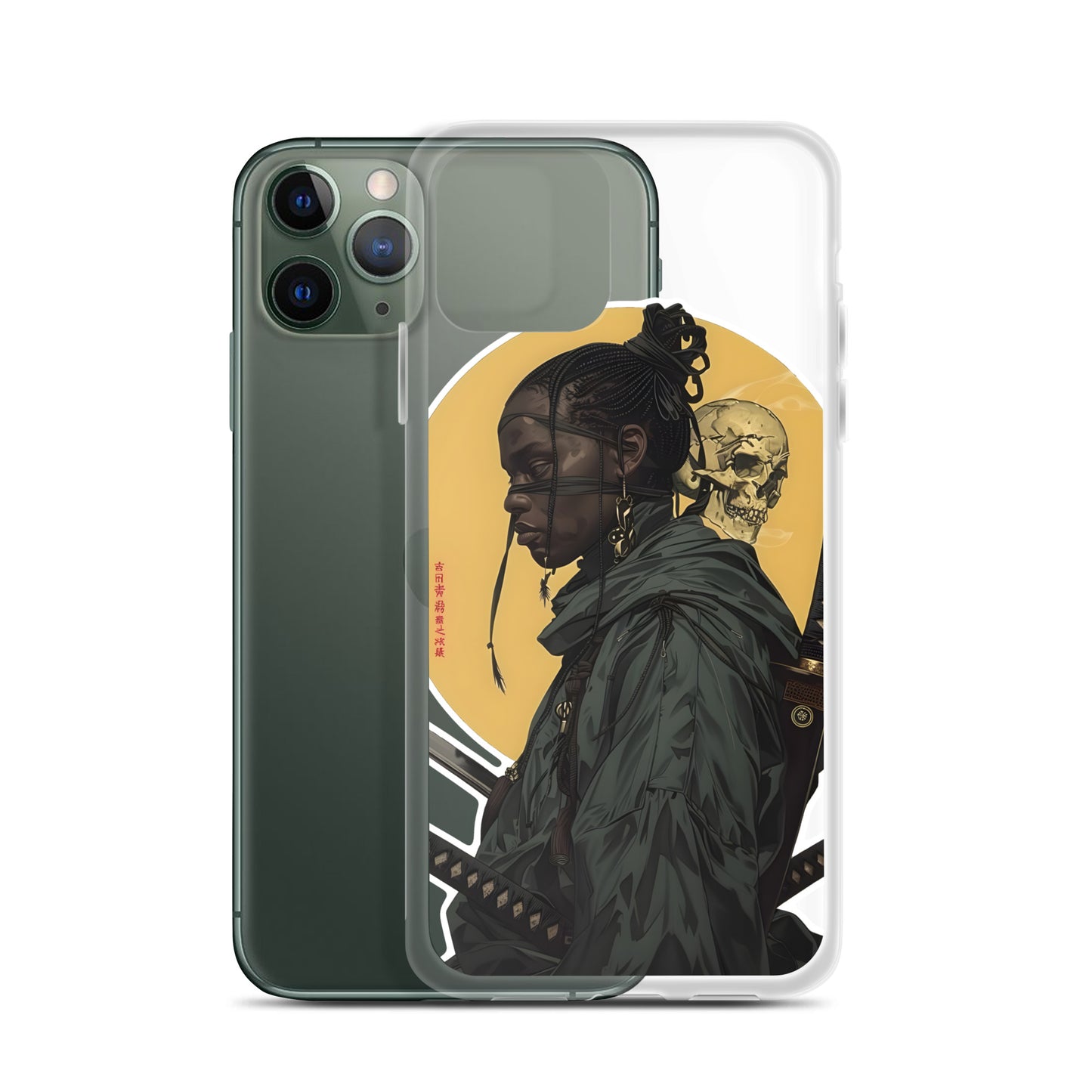 Warrior Skull Samurai | Clear iPhone Case