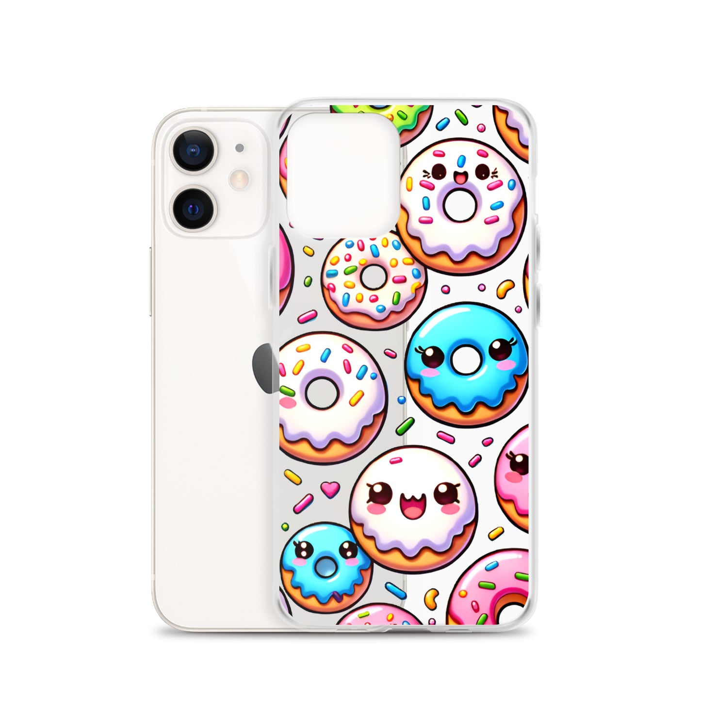 Kawaii Sweet Treats - Donuts Clear iPhone Case