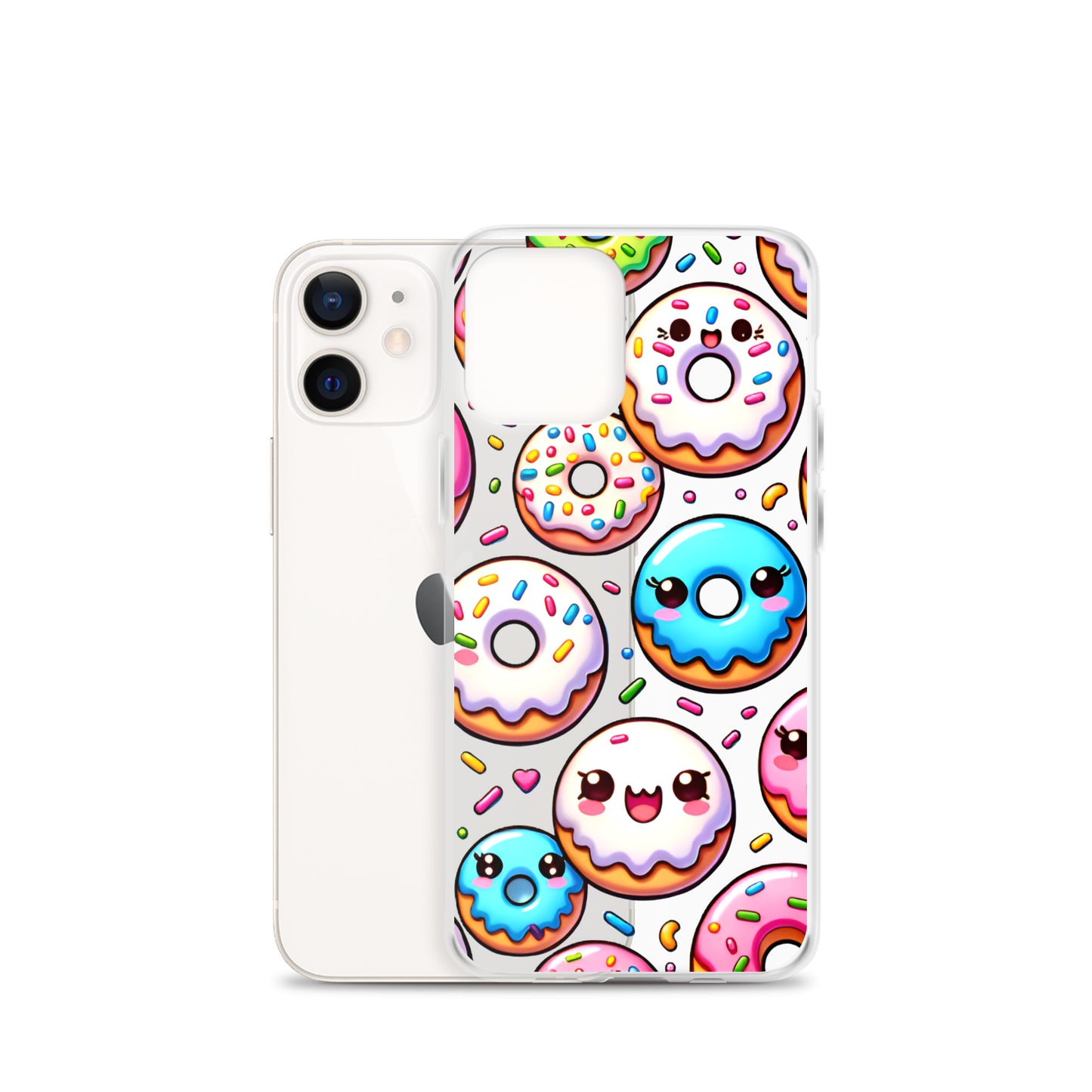 Kawaii Sweet Treats - Donuts Clear iPhone Case