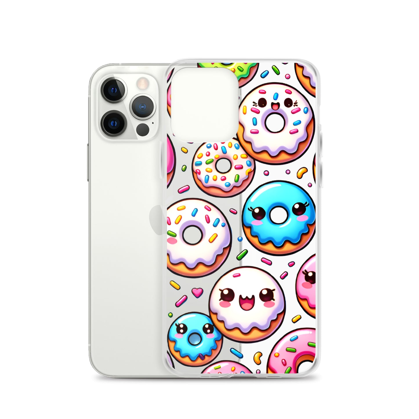 Kawaii Sweet Treats - Donuts Clear iPhone Case