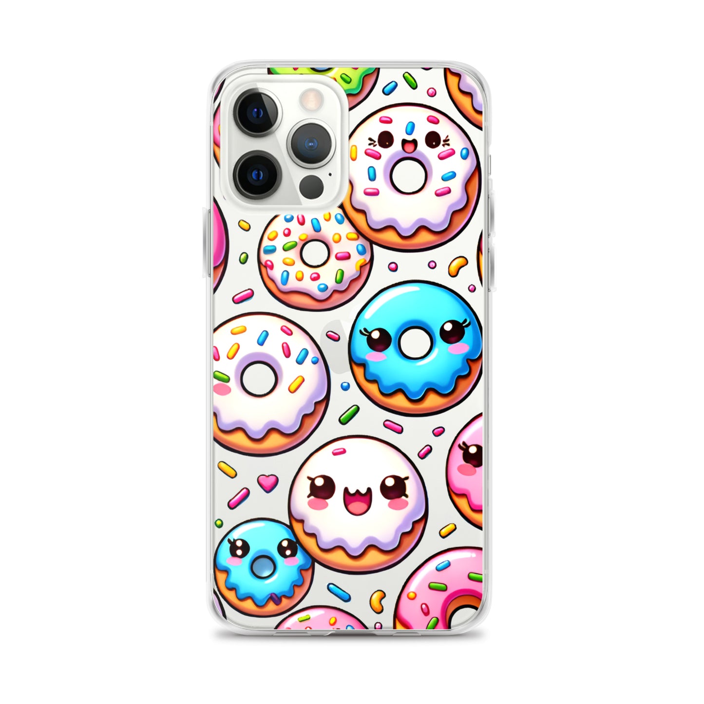 Kawaii Sweet Treats - Donuts Clear iPhone Case