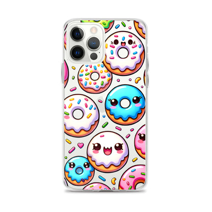 Kawaii Sweet Treats - Donuts Clear iPhone Case