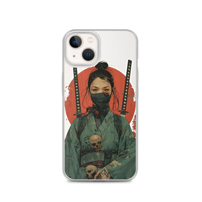 Lady Ronin Samurai | Clear iPhone Case