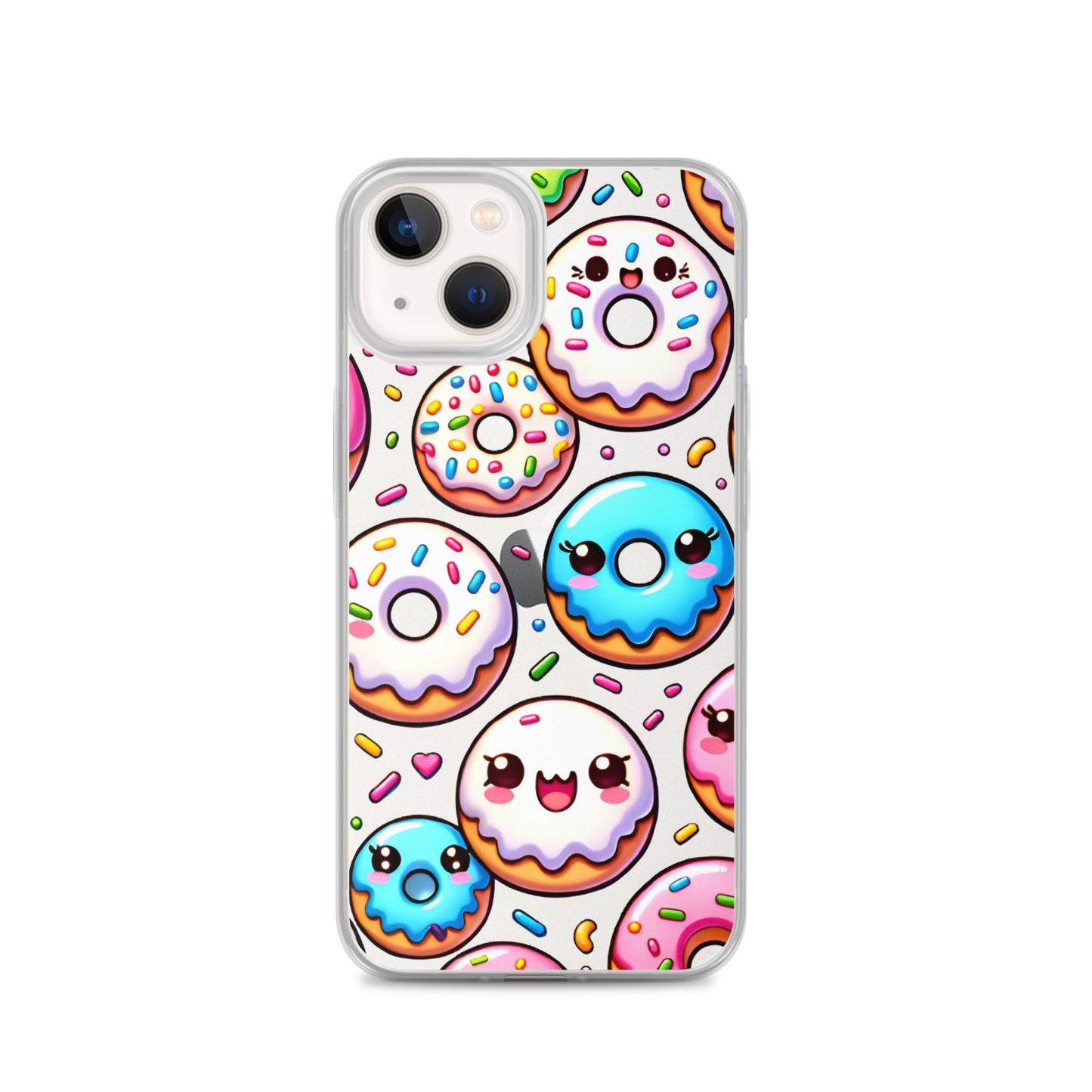 Kawaii Sweet Treats - Donuts Clear iPhone Case