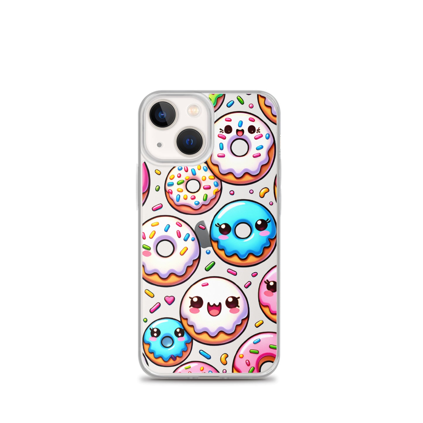 Kawaii Sweet Treats - Donuts Clear iPhone Case