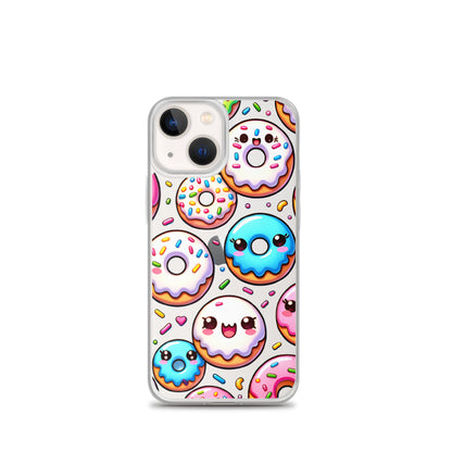 Kawaii Sweet Treats - Donuts Clear iPhone Case