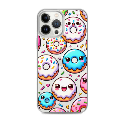 Kawaii Sweet Treats - Donuts Clear iPhone Case