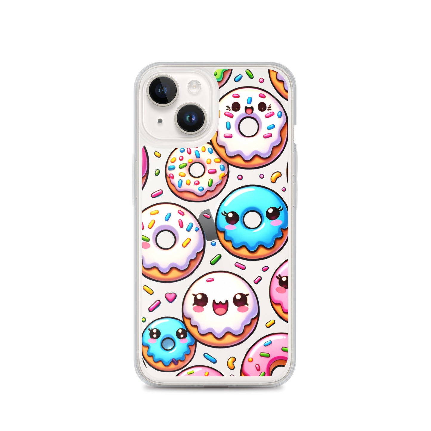 Kawaii Sweet Treats - Donuts Clear iPhone Case