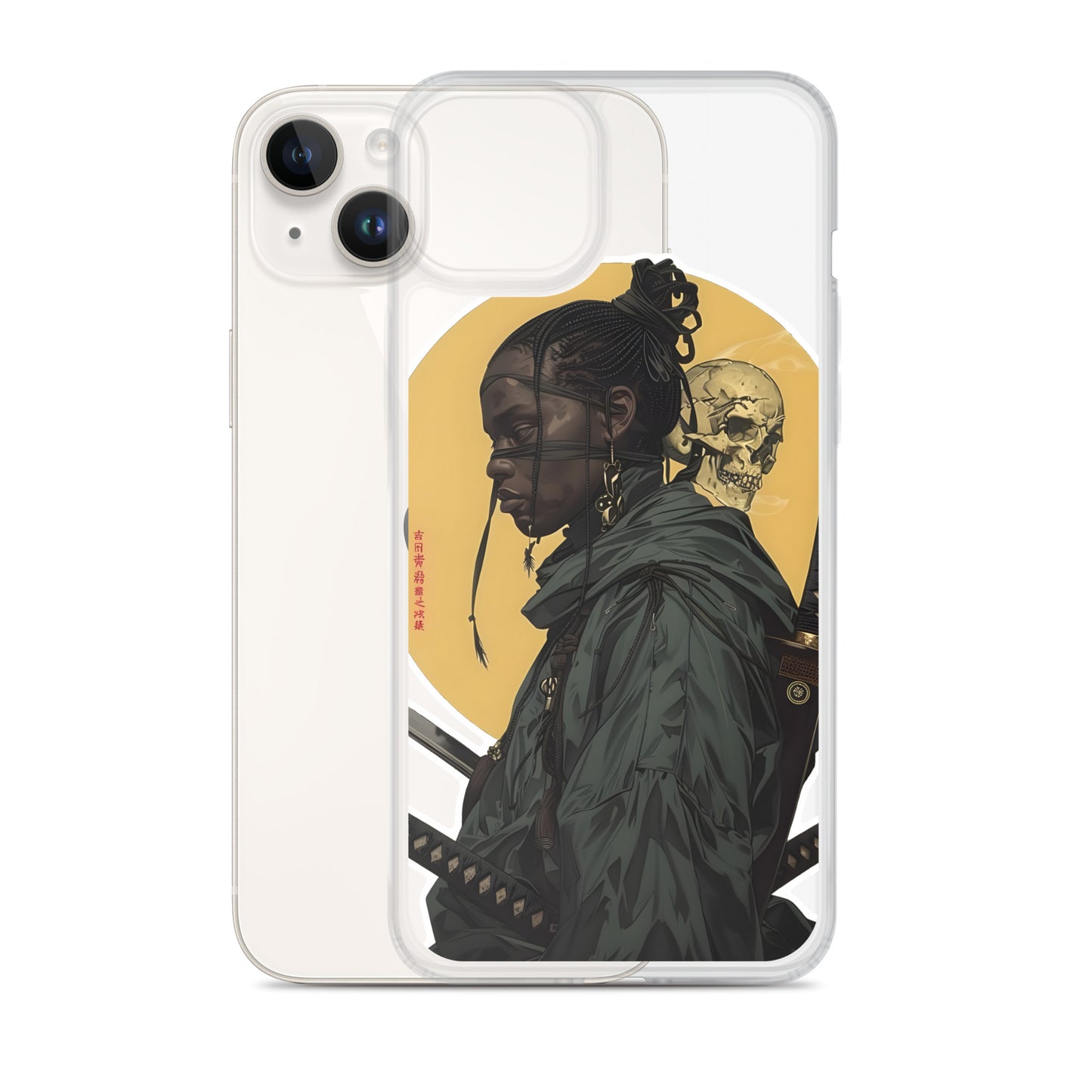 Warrior Skull Samurai | Clear iPhone Case