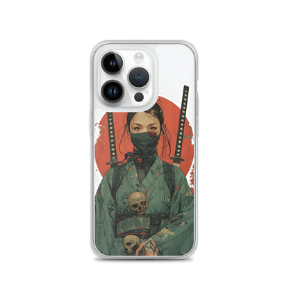 Lady Ronin Samurai | Clear iPhone Case