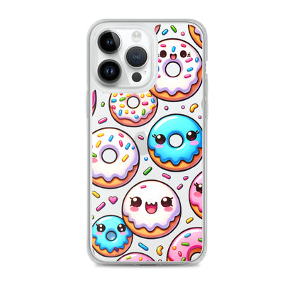 Kawaii Sweet Treats - Donuts Clear iPhone Case