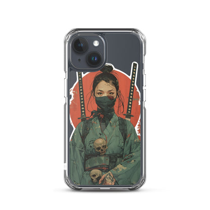 Lady Ronin Samurai | Clear iPhone Case