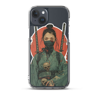 Lady Ronin Samurai | Clear iPhone Case