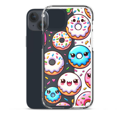 Kawaii Sweet Treats - Donuts Clear iPhone Case