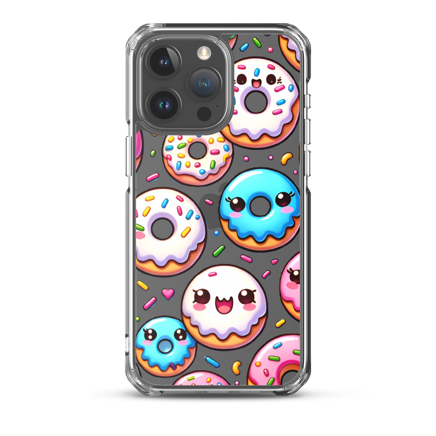 Kawaii Sweet Treats - Donuts Clear iPhone Case