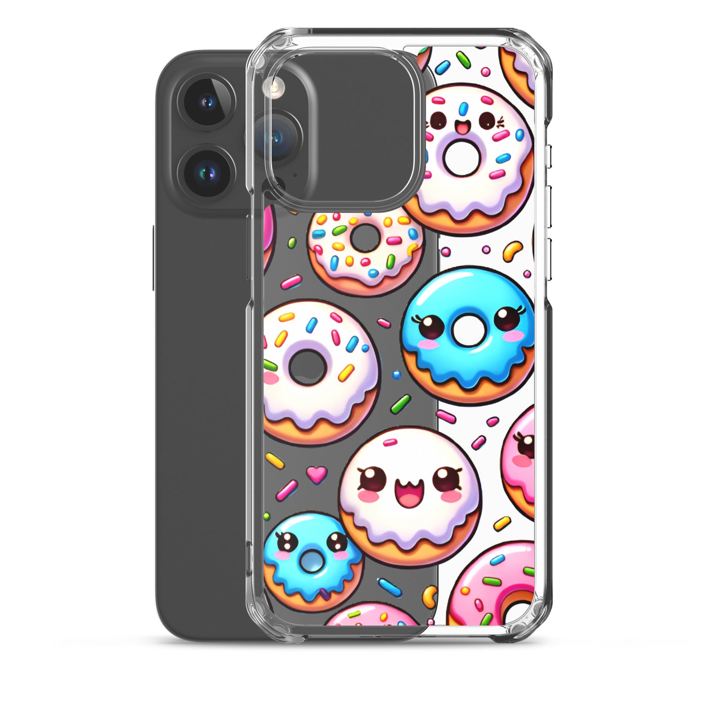 Kawaii Sweet Treats - Donuts Clear iPhone Case