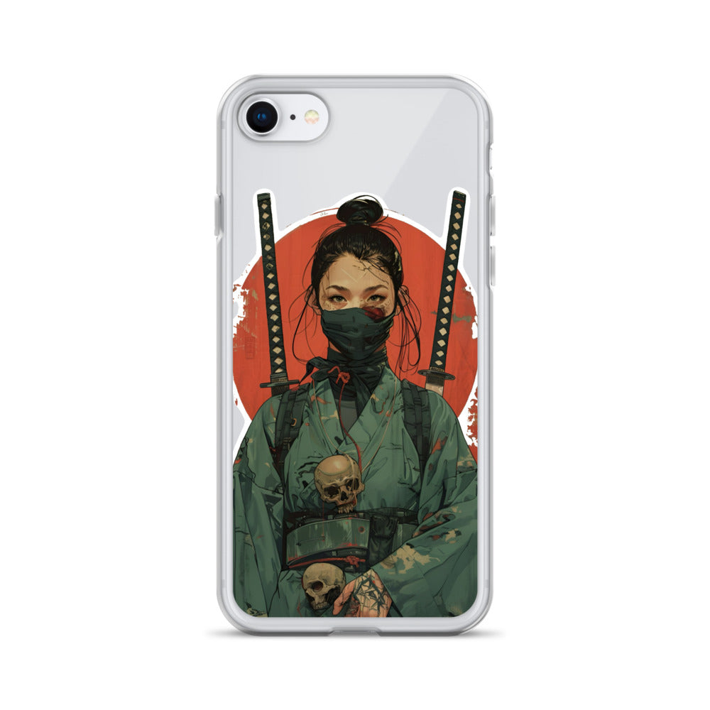 Lady Ronin Samurai | Clear iPhone Case