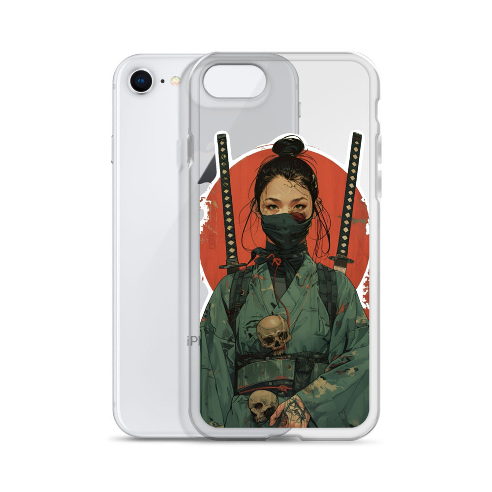 Lady Ronin Samurai | Clear iPhone Case