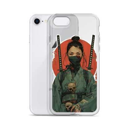 Lady Ronin Samurai | Clear iPhone Case