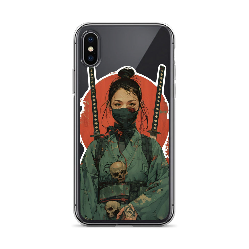 Lady Ronin Samurai | Clear iPhone Case