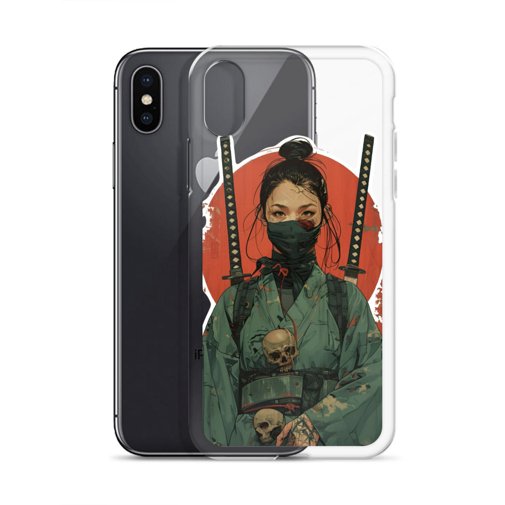 Lady Ronin Samurai | Clear iPhone Case