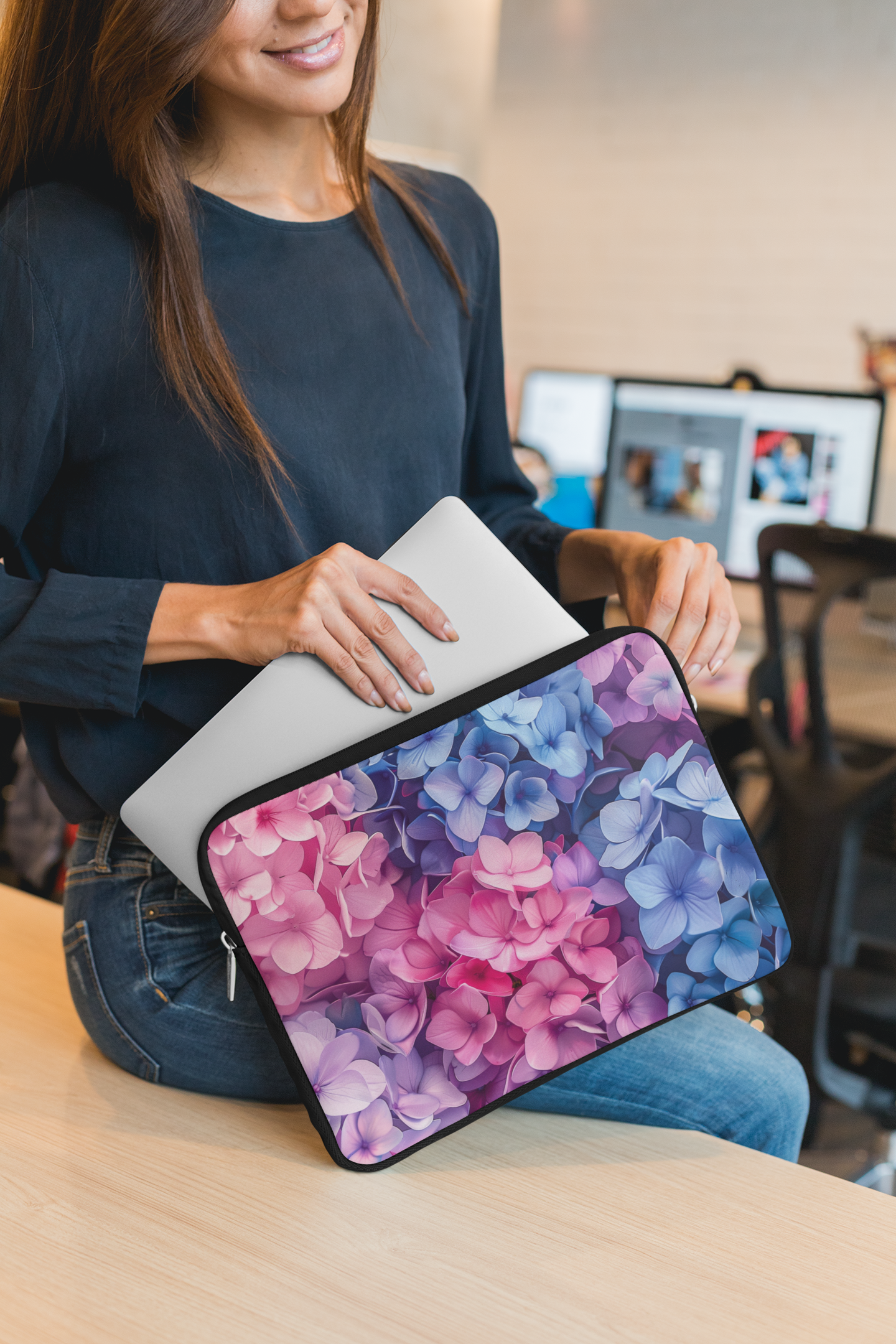 Hydrangea Blossom Haven | Laptop Sleeve