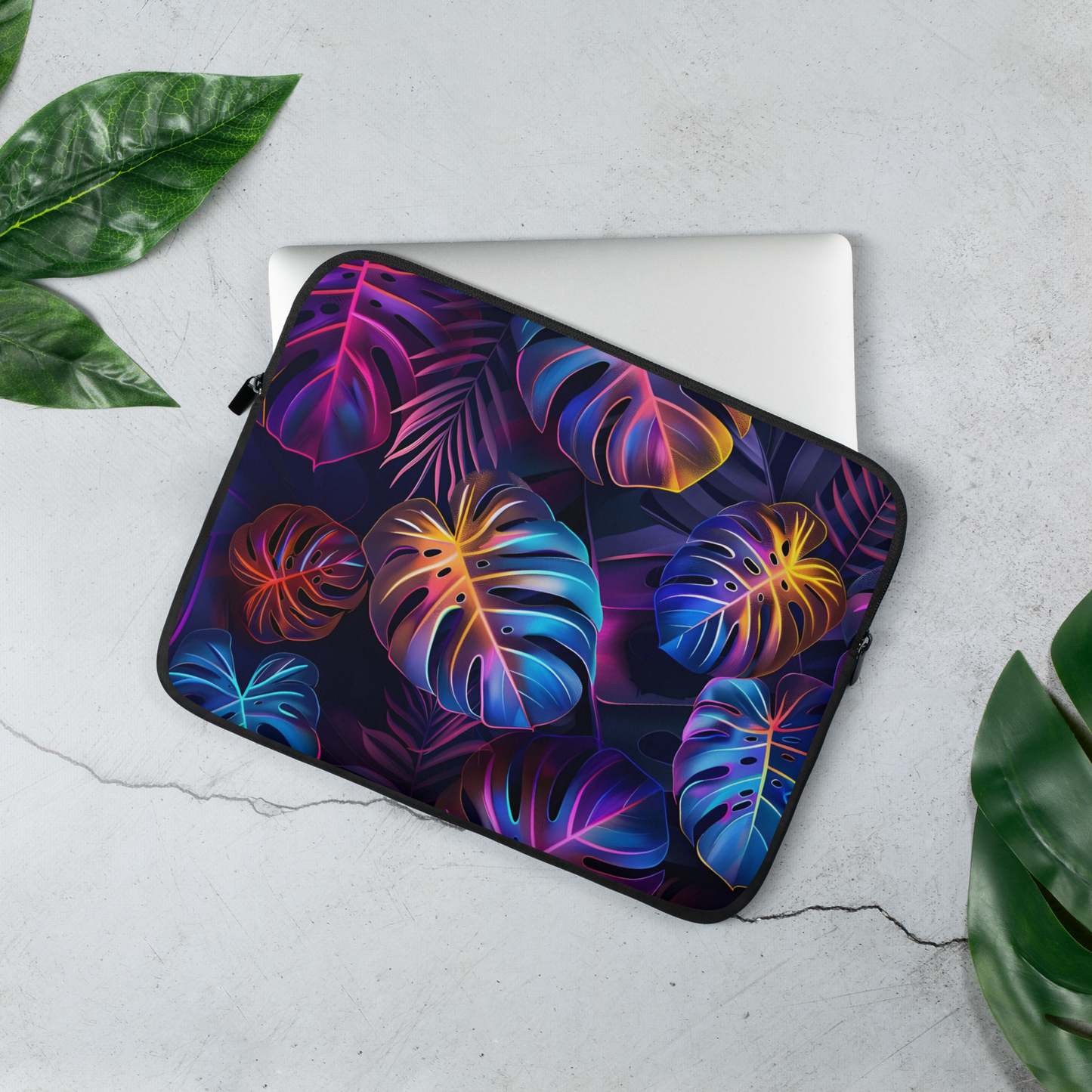 Neon Monstera Jungle | Laptop Sleeve