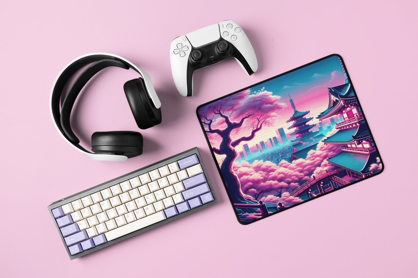 Neo-Tokyo Sakura Temple | Mousepad