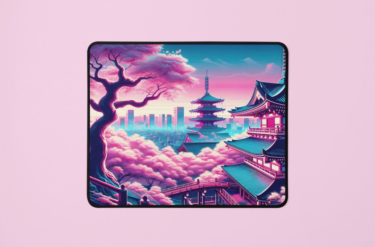 Neo-Tokyo Sakura Temple | Mousepad